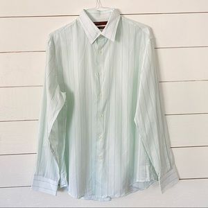 Perry Ellis City Fit Dress Shirt Green XL
